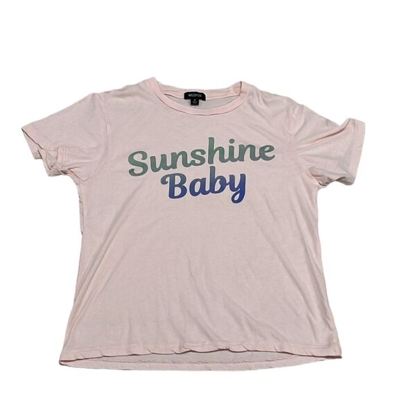 WIldfox Short Sleeve Tee Sunshine Baby Pink Size Medium M - Picture 4 of 14